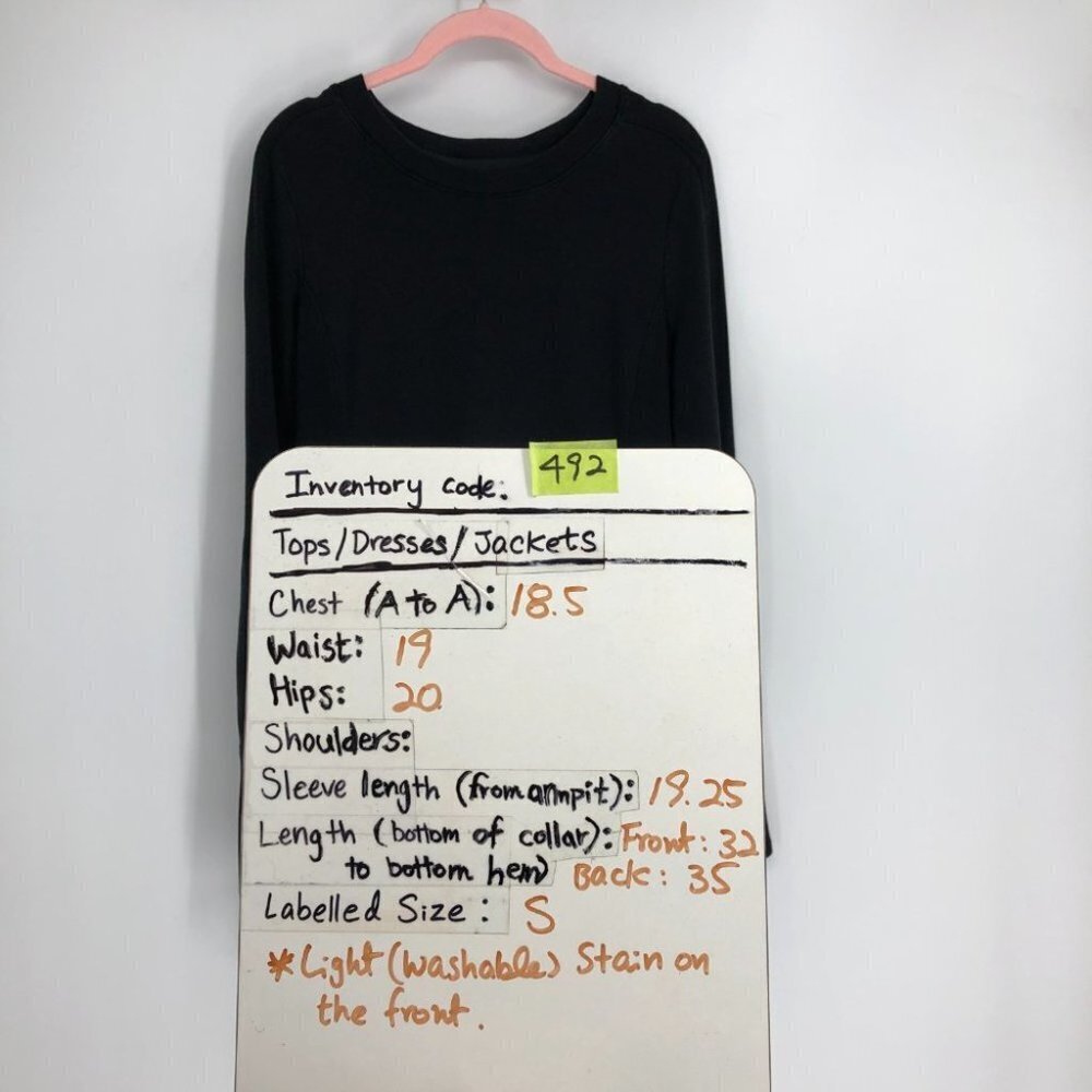 Athleta Black Long Sleeve Balance Sweatshirt Dress size S - Picture 15 of 16